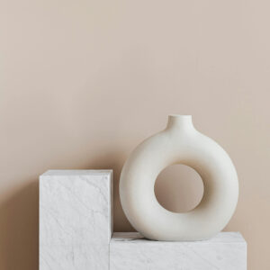 Textured White Vase