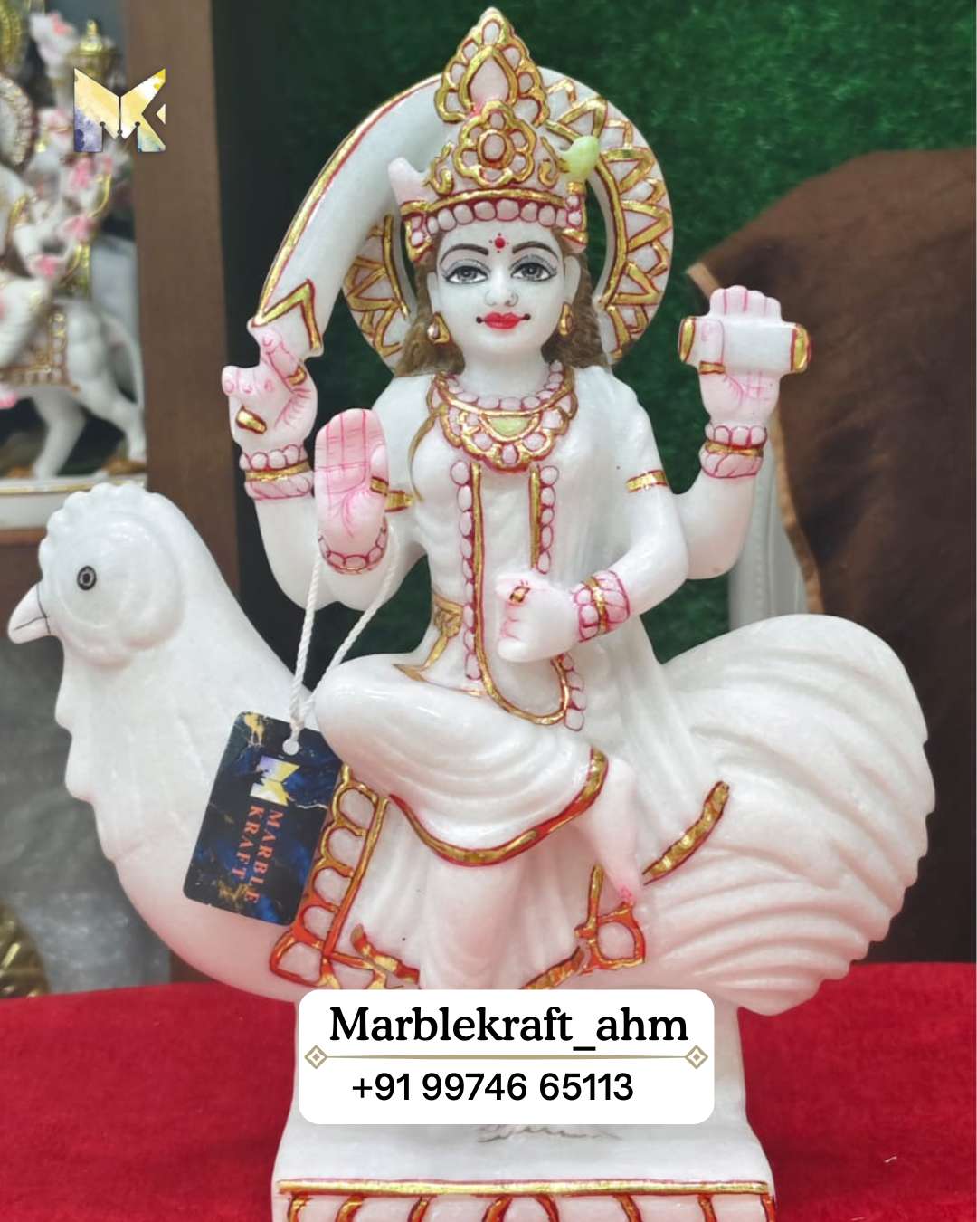 Bahuchar Mata 12'' Marble
